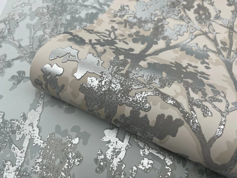 Shimmering Foliage Wallpaper - Cream/Silver — Ảnh 5
