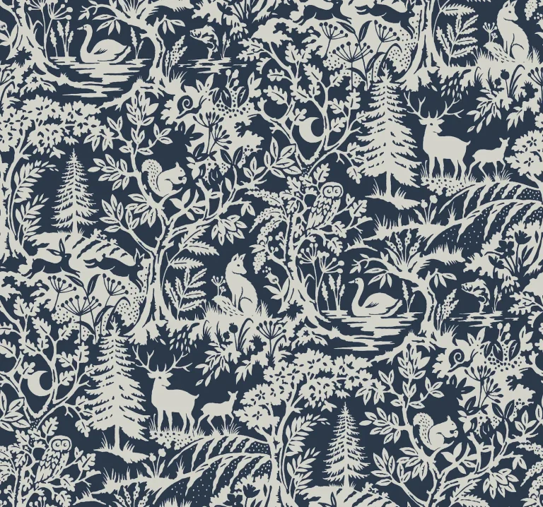 Chesapeake Alrick Forest Venture Wallpaper - Navy — Ảnh 4