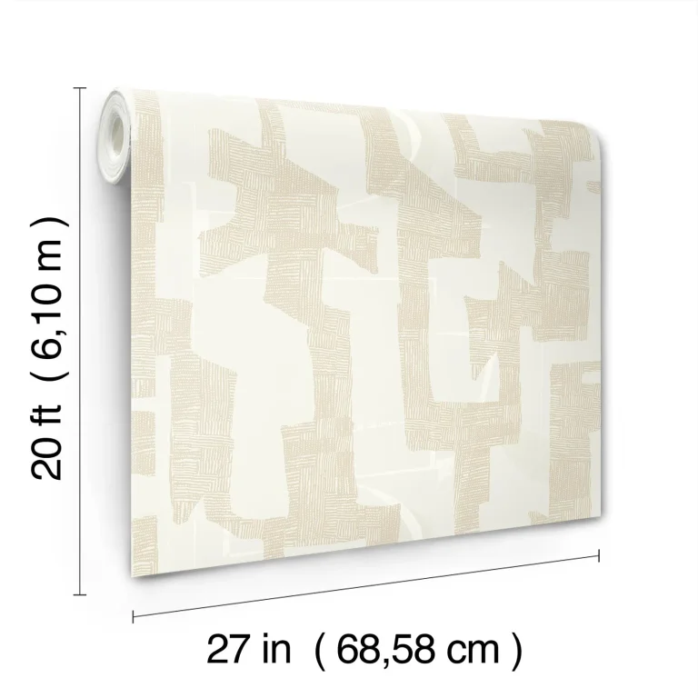 Nikki Chu Tribe Peel and Stick Wallpaper - Caramel Cream — Ảnh 2