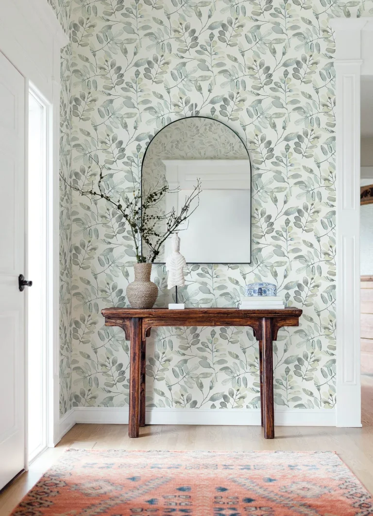Chesapeake Pinnate Leaves Wallpaper - Grey — Image 3