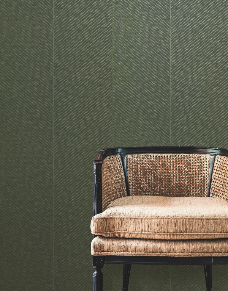 Palm Chevron Wallpaper - Green — Ảnh 3