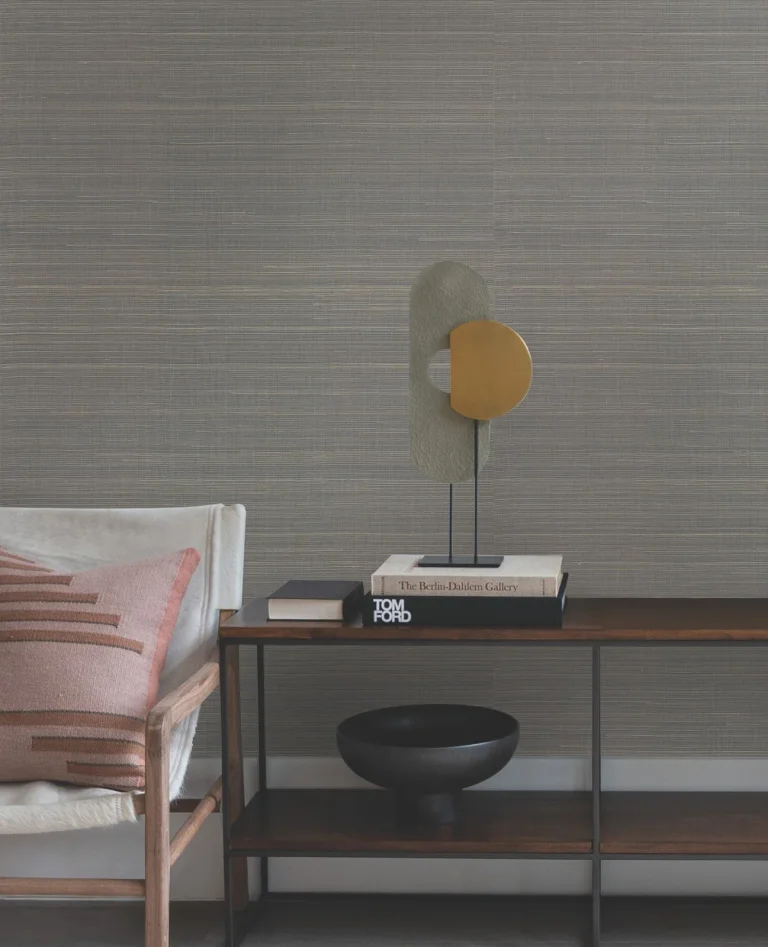 Ronald Redding Abaca Weave Wallpaper - Charcoal — Ảnh 4