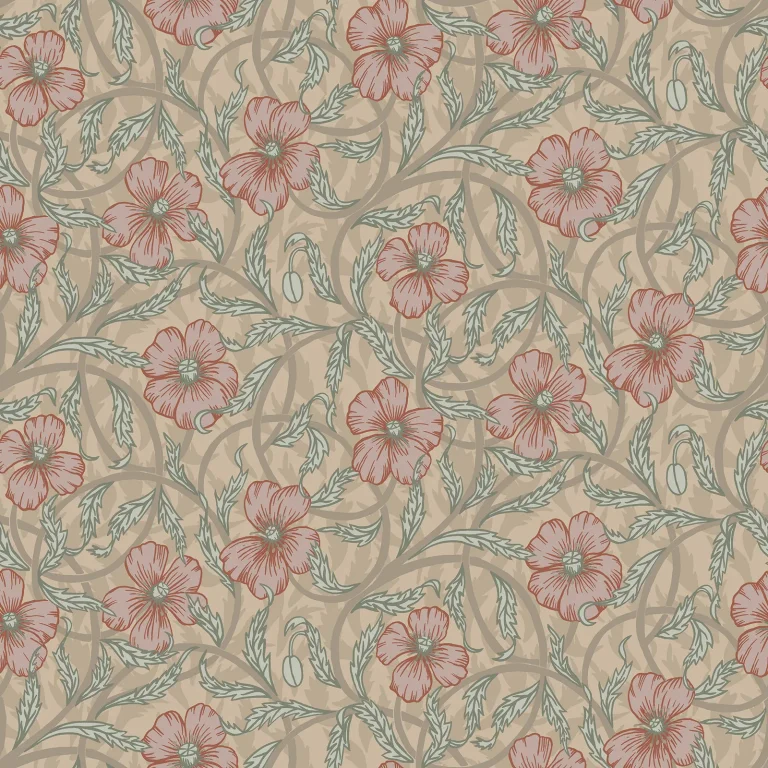 Imogen Floral Wallpaper - Brown — Ảnh 2