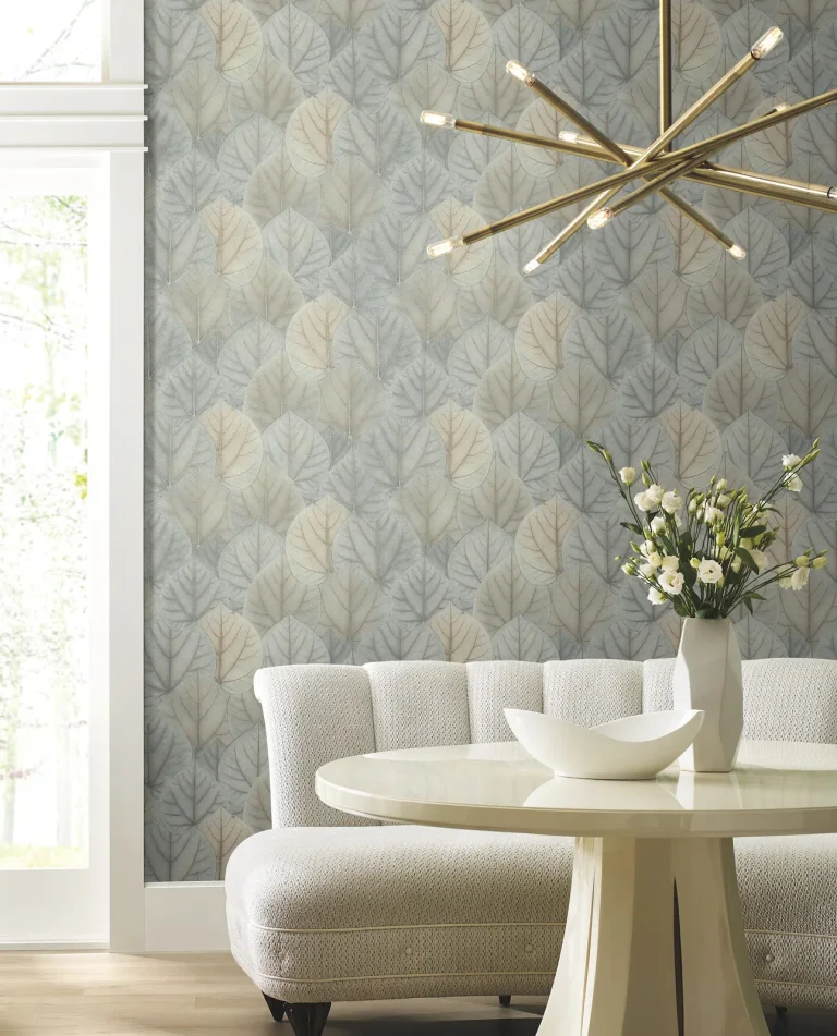 Candice Olson Leaf Concerto Wallpaper - Blue/Taupe — Ảnh 3