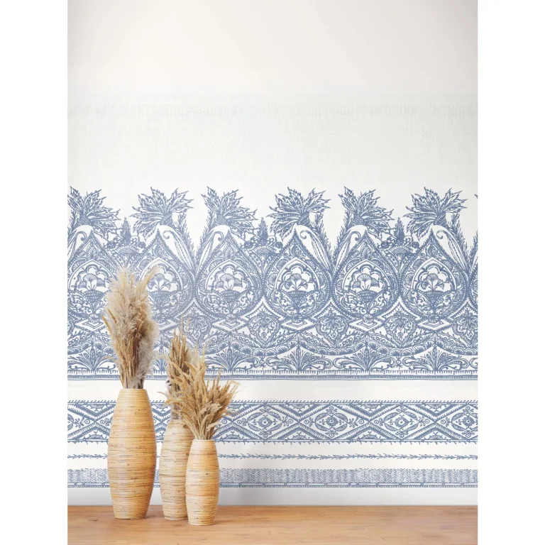 Henna Wall Mural - Denim/White — Ảnh 3