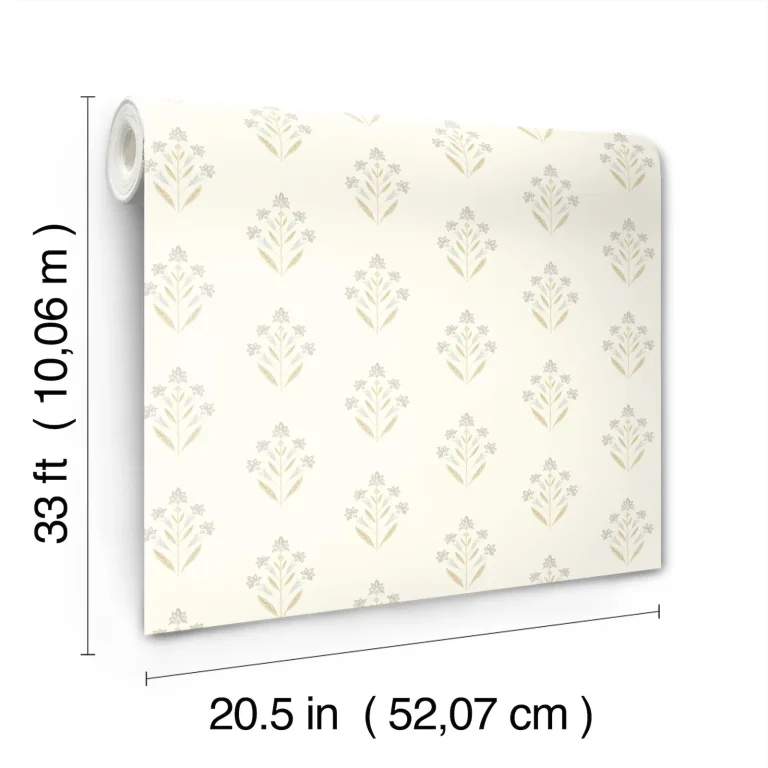 Chesapeake Kova Floral Crest Wallpaper - Yellow — Image 6