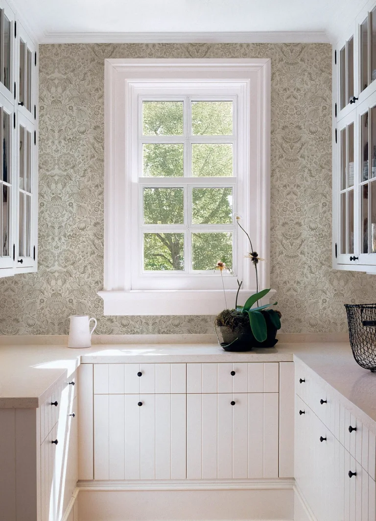 Blanche Floral Damask Wallpaper - Neutral — Ảnh 5