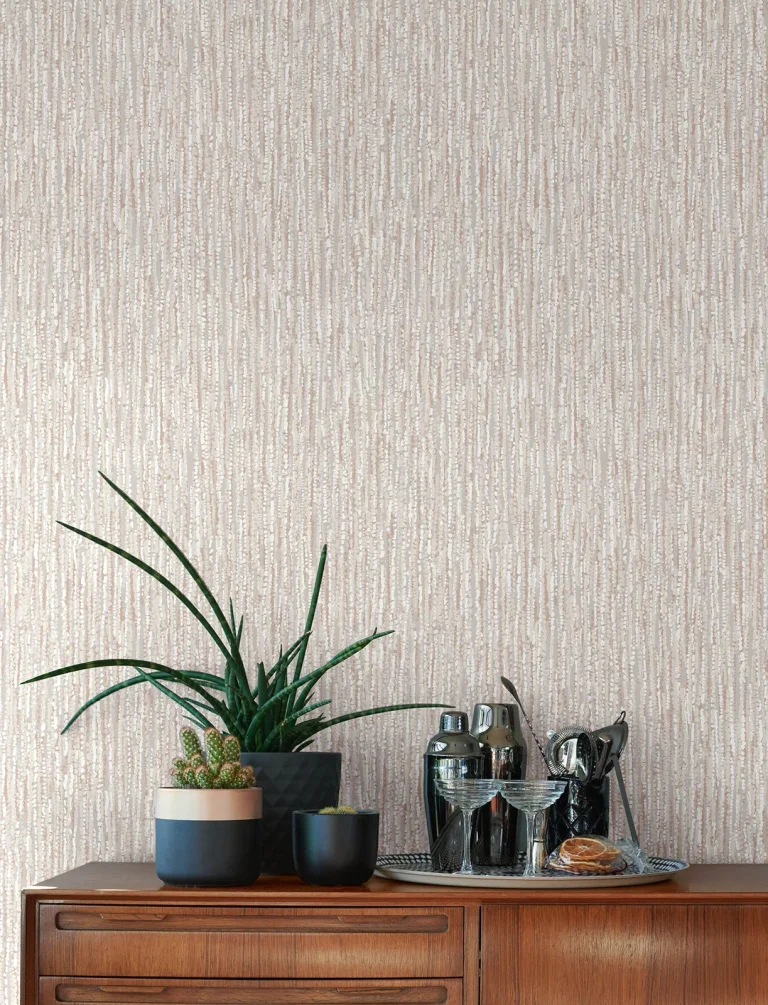 Corliss Beaded Strands Wallpaper - Blush — Image 3
