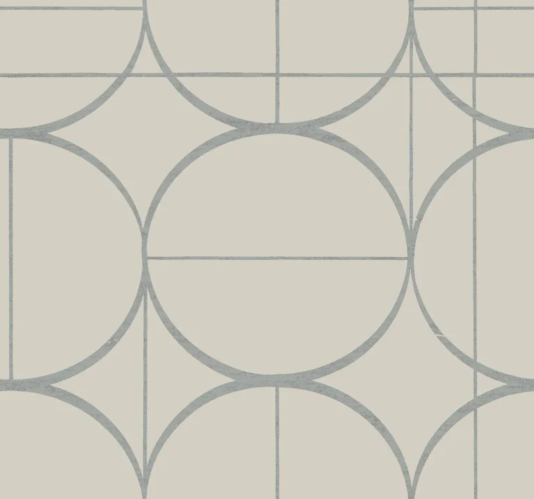 Sun Circles Wallpaper - Taupe/Silver