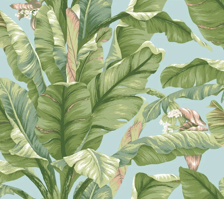 Banana Leaf Peel and Stick Wallpaper - Blue/Green — Ảnh 5