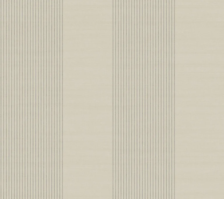 Ronald Redding Archer Stripe Faux Linen Wallpaper - Taupe — Ảnh 5