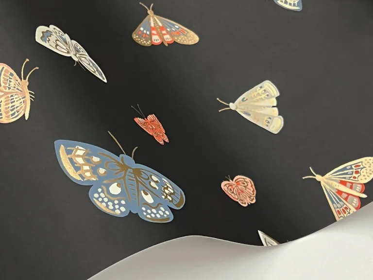 Rifle Paper Co. Butterfly House Wallpaper - Black — Ảnh 6