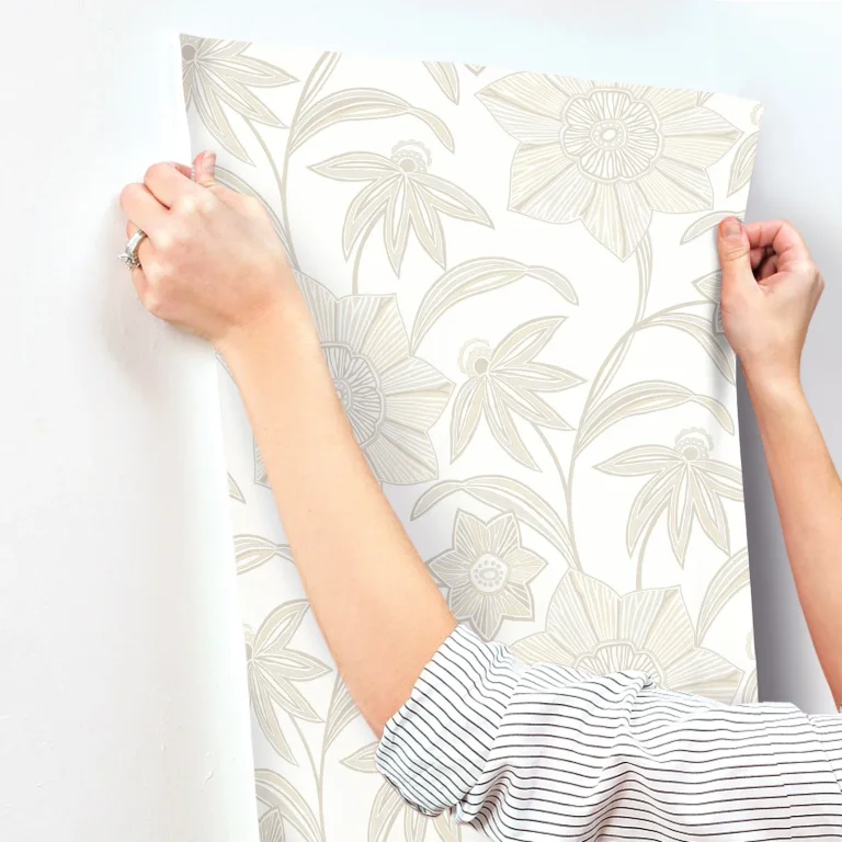 Star Flower Wallpaper - Beige — Ảnh 5