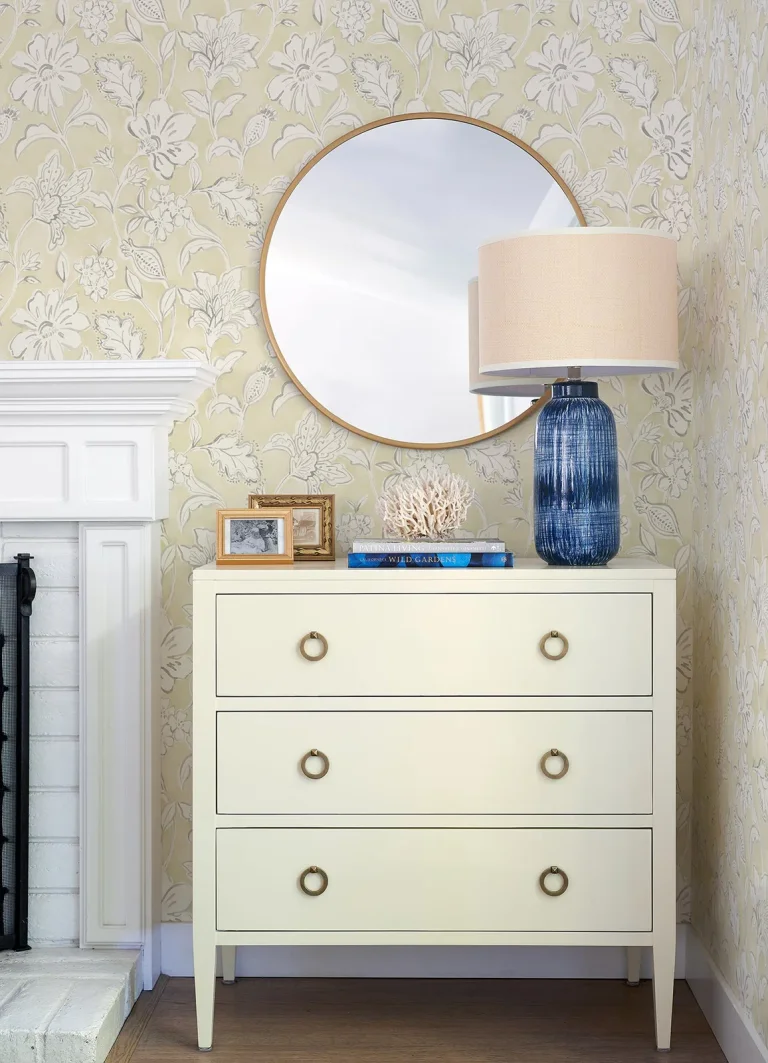Chesapeake Plumeria Floral Trail Wallpaper - Yellow — Ảnh 3