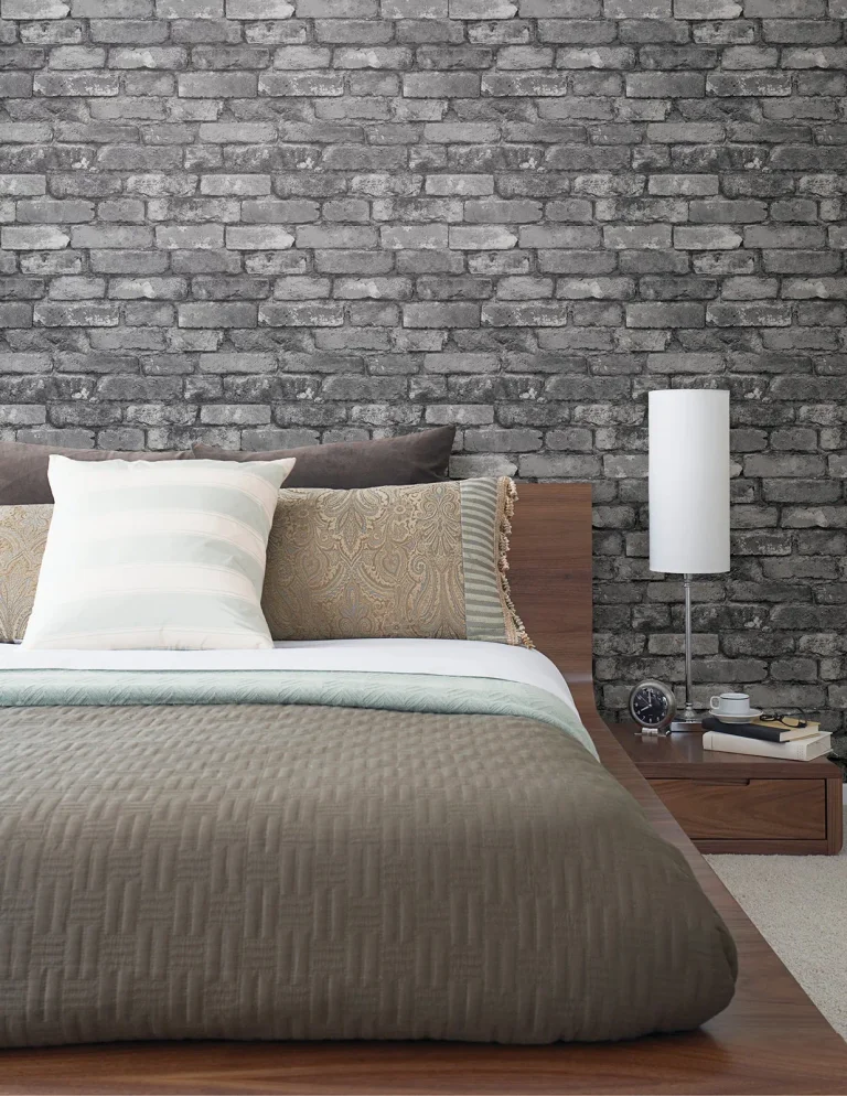 Brickwork Wallpaper - Slate — Image 3