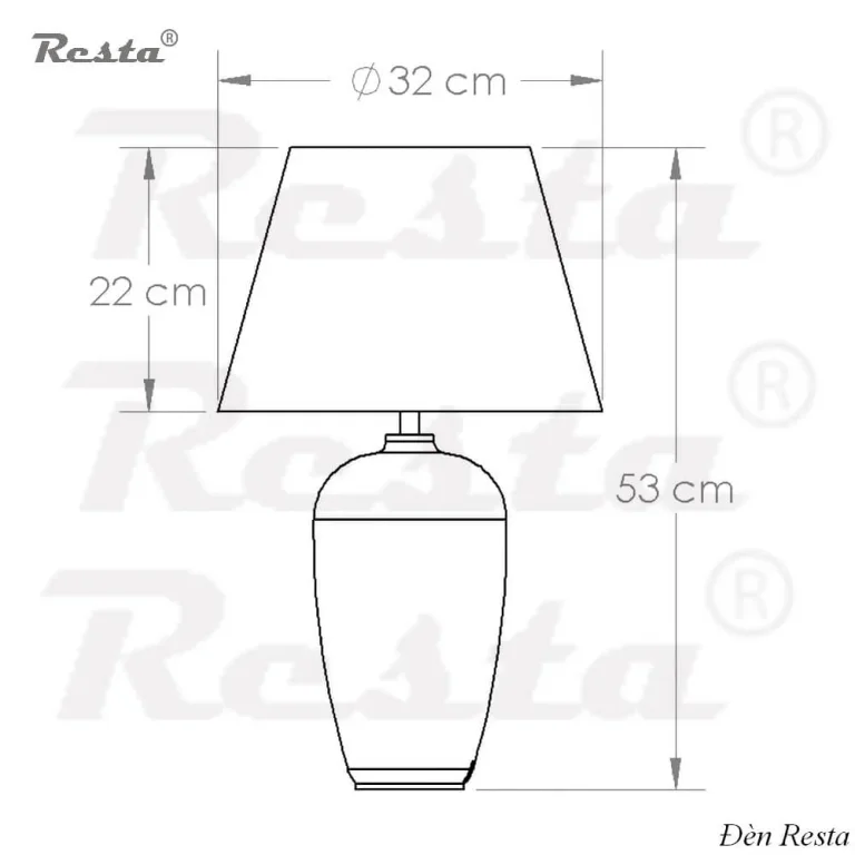 Đèn bàn Resta 34 - Màu đỏ — Ảnh 6
