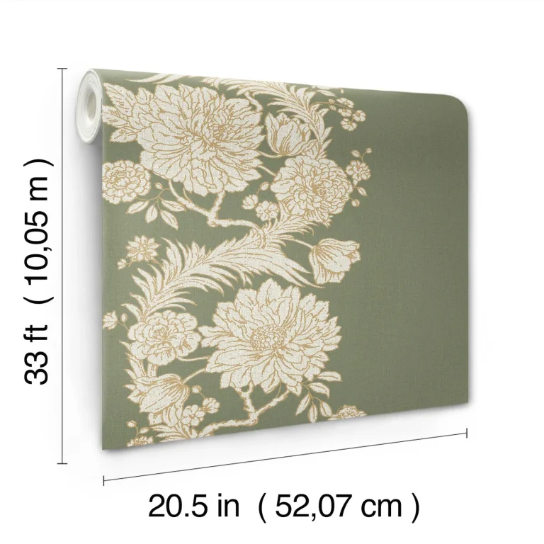 Chris Loves Julia Gisela Floral Columns Wallpaper - Green — Ảnh 6