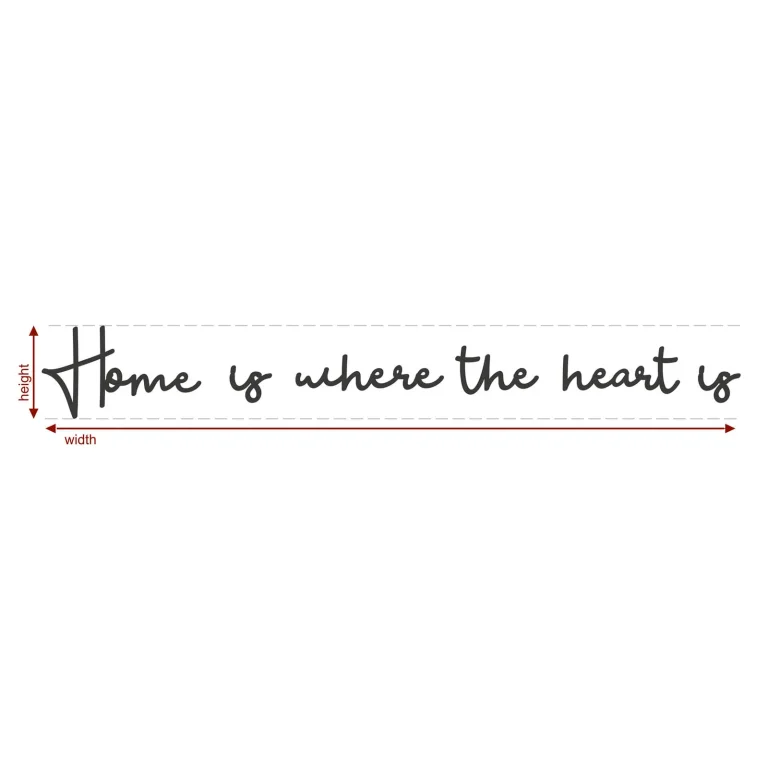3D Wooden Home Is Where The Heart Is Motif - black — Ảnh 3
