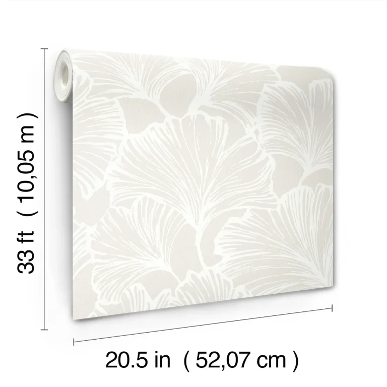 Kyoto Ginkgo Leaf Wallpaper - Dove — Ảnh 6
