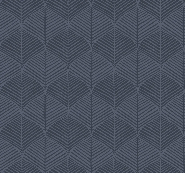 Palm Thatch Wallpaper - Navy — Ảnh 4