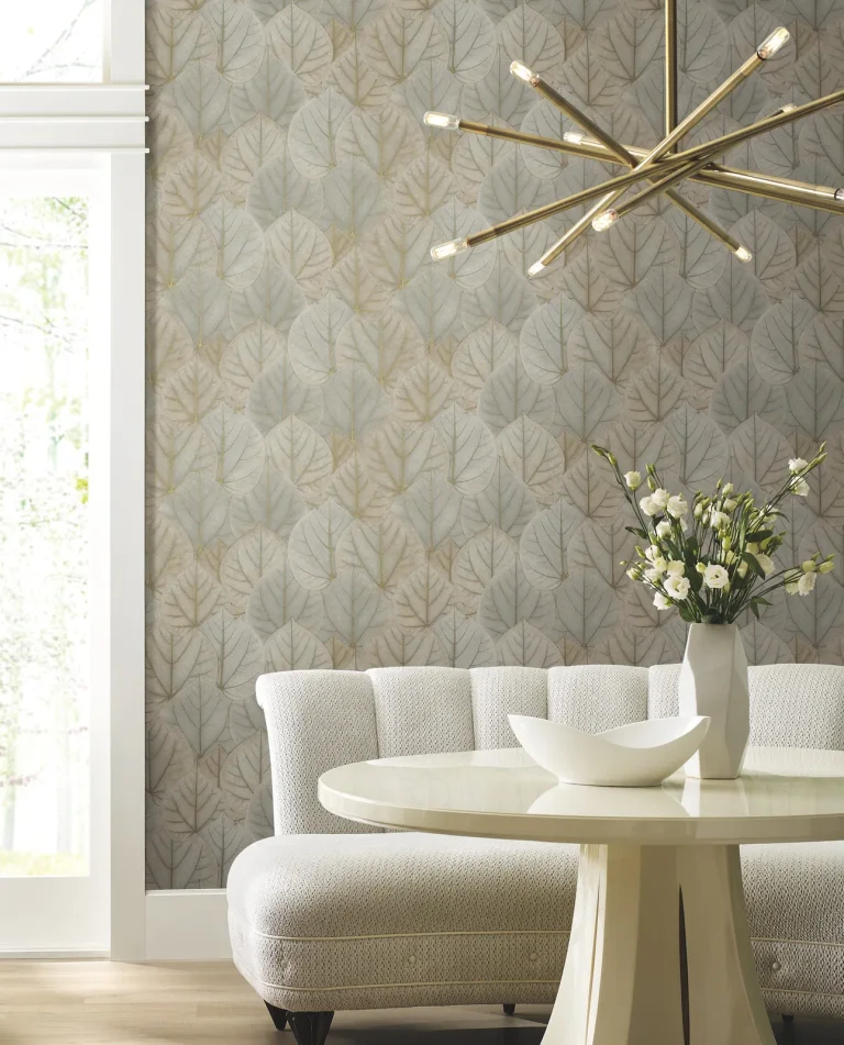 Candice Olson Leaf Concerto Wallpaper - Warm Taupe — Ảnh 2
