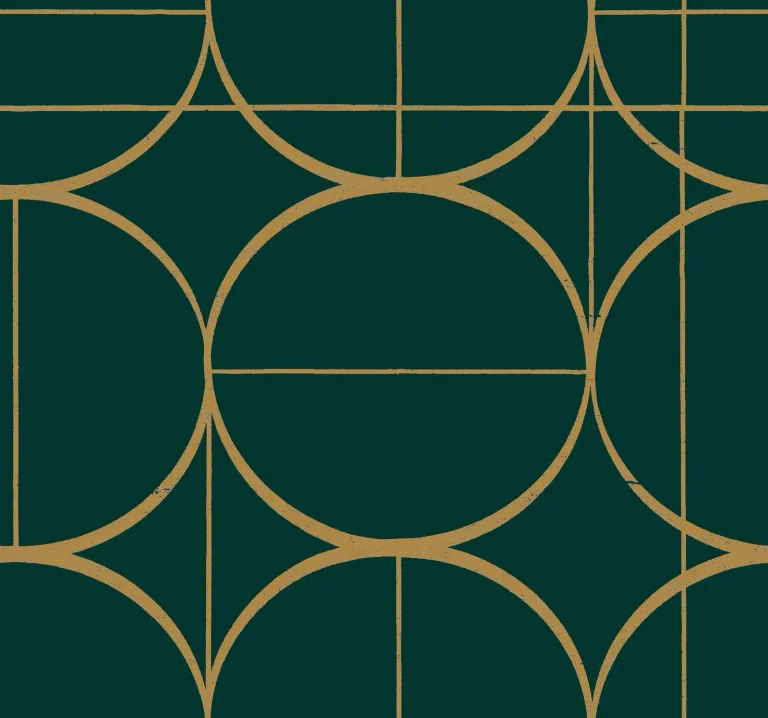 Sun Circles Wallpaper - Emerald/Gold — Ảnh 5