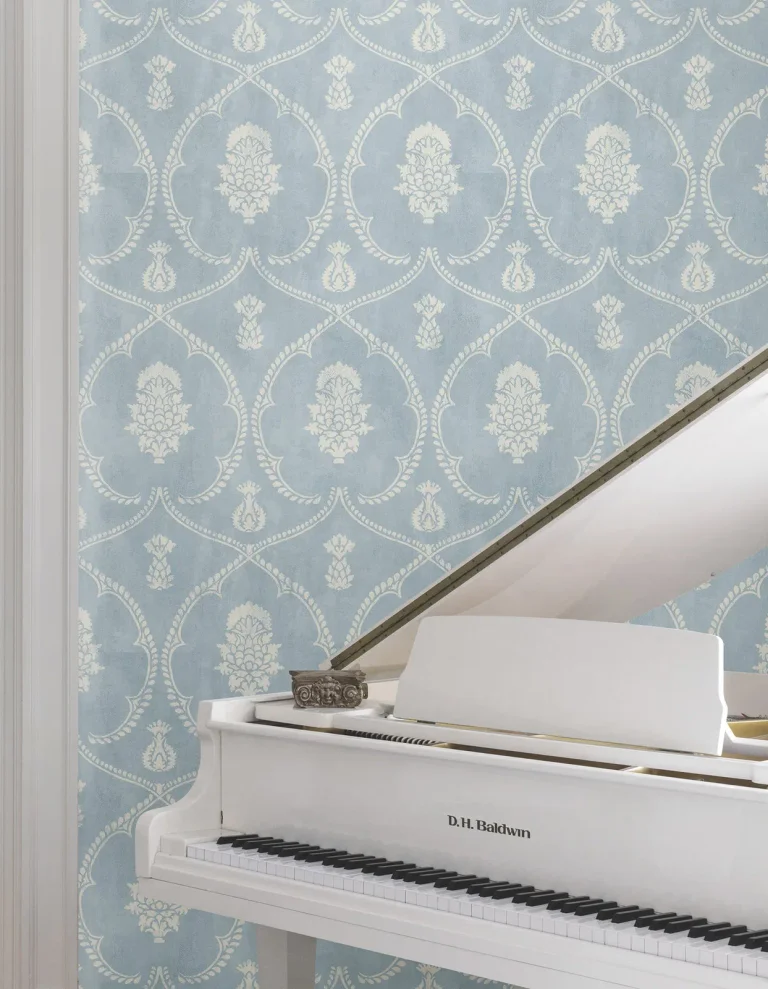 Ronald Redding Royal Damask Wallpaper - Blue — Ảnh 6