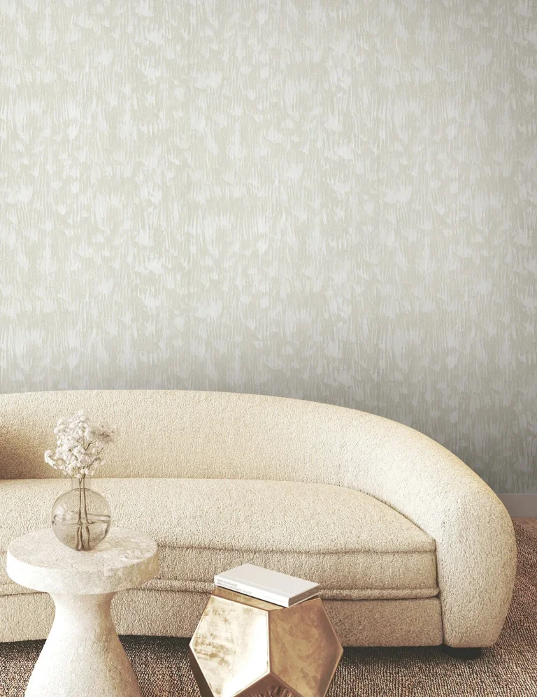 Gilded Plume Wallpaper - Light Cream — Ảnh 3