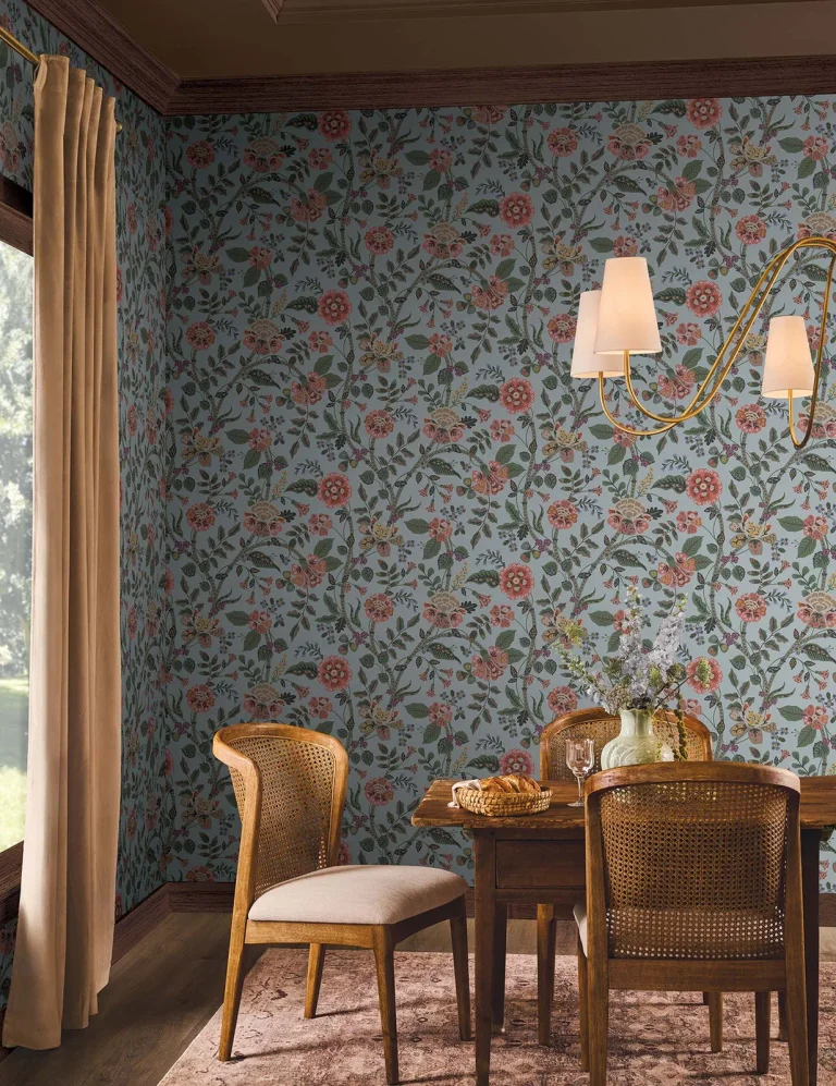 Rifle Paper Co. Gracie Wallpaper - Blue — Image 4