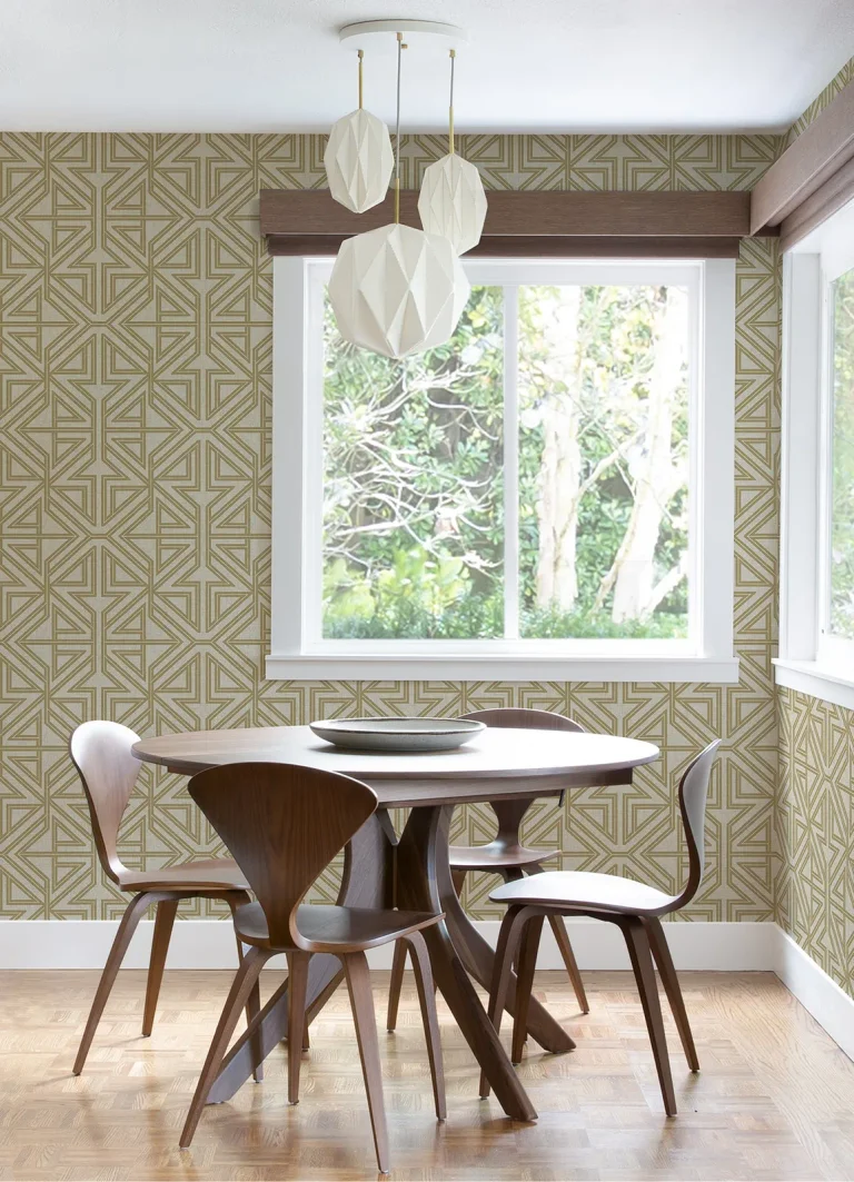 Kachel Geometric Wallpaper - Gold — Ảnh 2