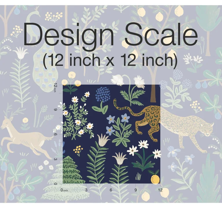 Rifle Paper Co. Menagerie Peel and Stick Wallpaper - Navy — Ảnh 4