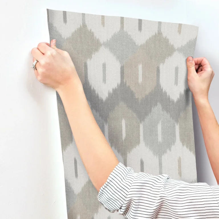 Abilene Ikat Wallpaper - Neutral — Ảnh 4