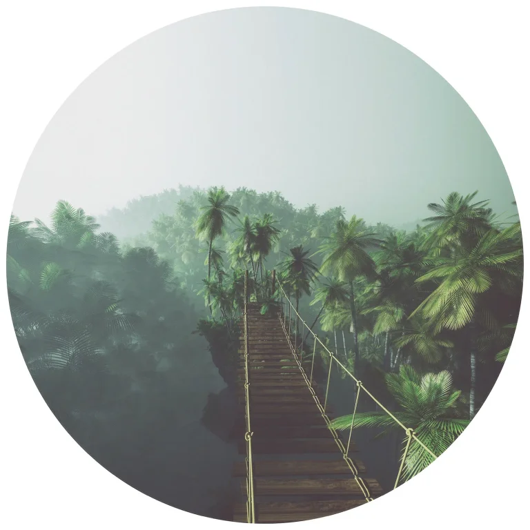 Crossing The Jungle - Wall Mural 5575 - Round - 144cm diameter — Ảnh 2