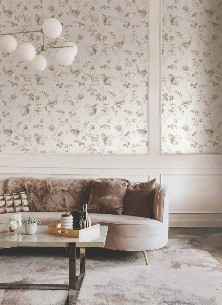 Ronald Redding Floral Lace Wallpaper - Taupe — Ảnh 4