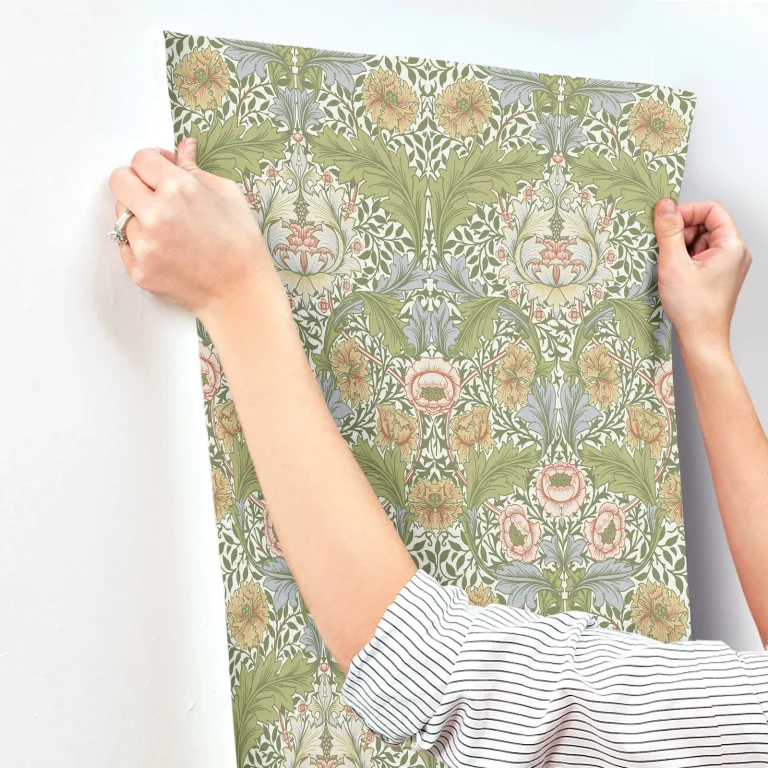 Myrtle Floral Ogee Wallpaper - Green — Ảnh 2