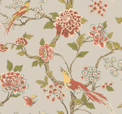Fanciful Wallpaper - Silver/Blue