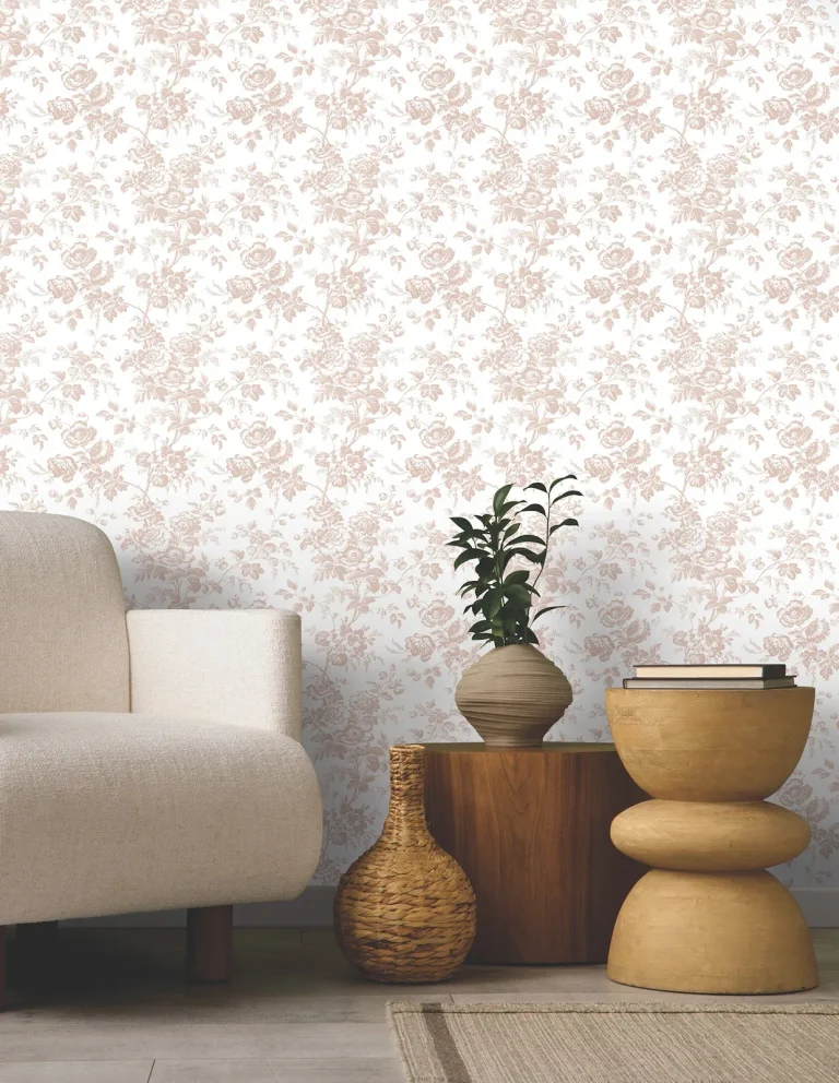 Anemone Toile Wallpaper - Blush — Ảnh 5
