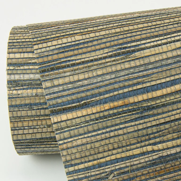 Shuang Handmade Grasscloth Wallpaper - Teal — Ảnh 3