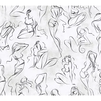 Barely There Wallpaper - Black/White