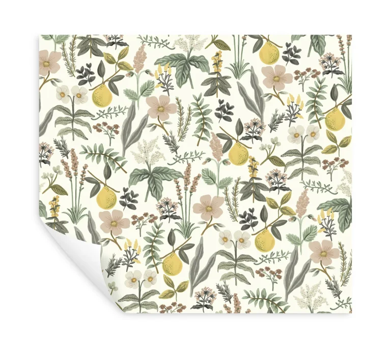 Rifle Paper Co. Herb Garden Botanical Peel and Stick Wallpaper - Cream — Ảnh 6
