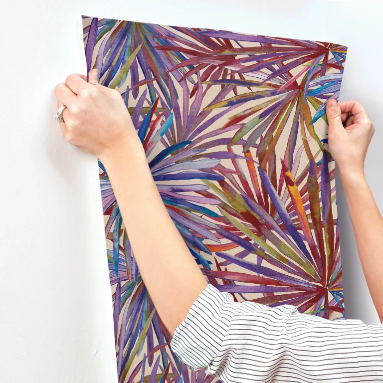 Corifa Palm Leaf Wallpaper - Purple — Ảnh 6
