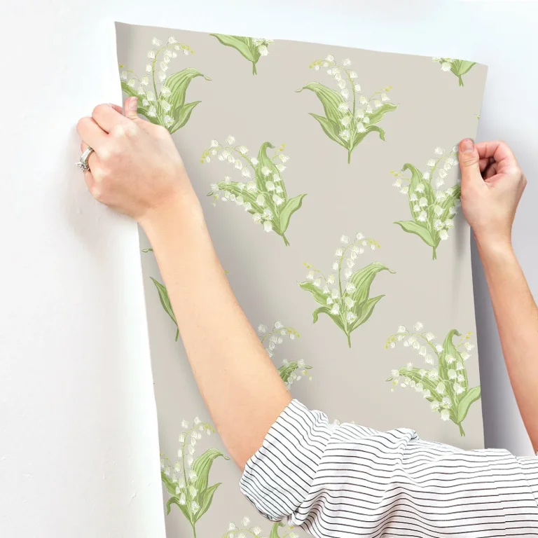 Farmington Lily of the Valley Wallpaper - Stone — Ảnh 6