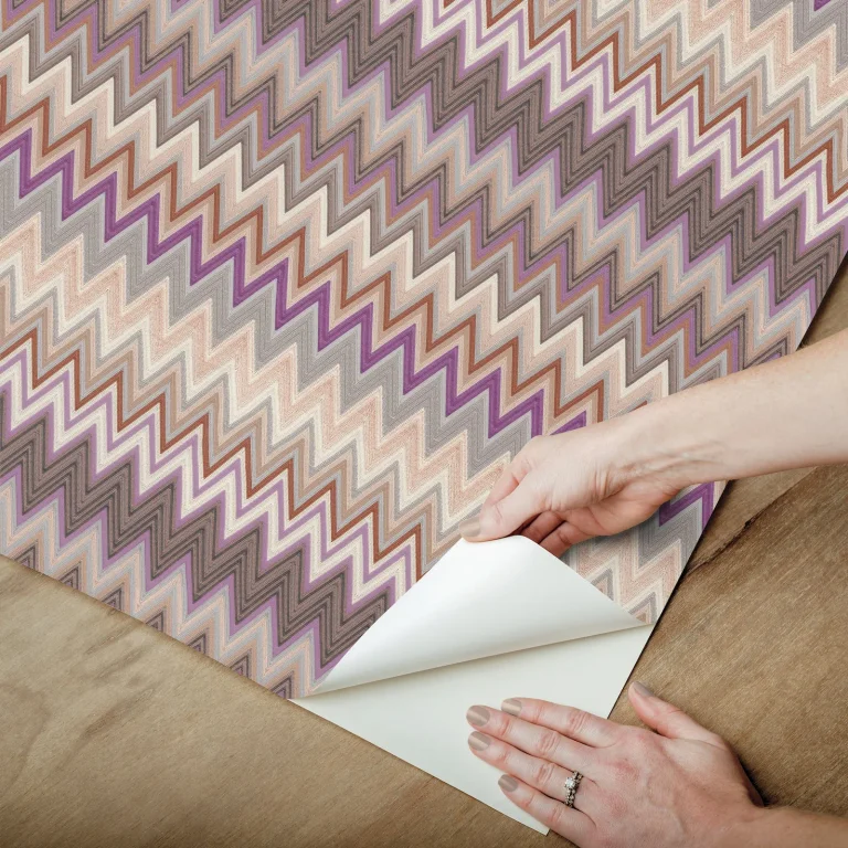 Zig Zag Peel and Stick Wallpaper - Purple — Ảnh 2