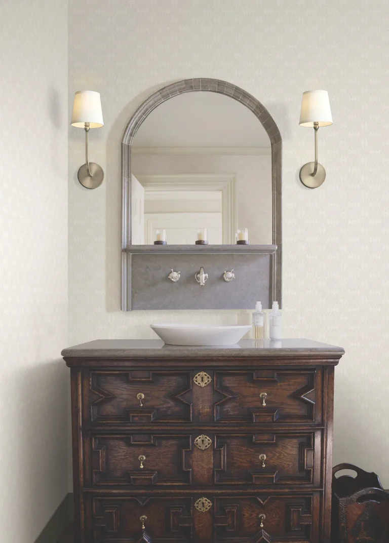 Ronald Redding Radcliffe Diamond Motif Wallpaper - Beige — Ảnh 4