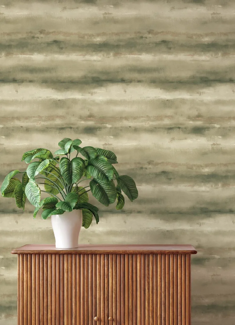 Ayla Abstract Stripe Wallpaper - Green — Ảnh 6