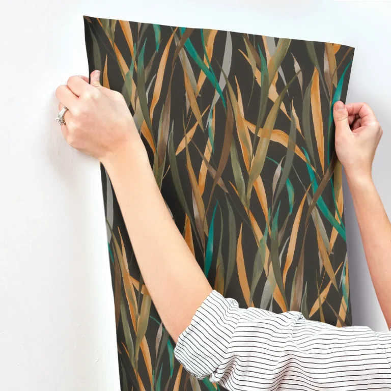 Willoughby Fronds Wallpaper - Black — Ảnh 6