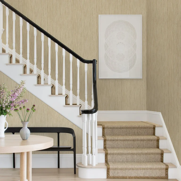 Justina Faux Grasscloth Wallpaper - Wheat — Ảnh 2