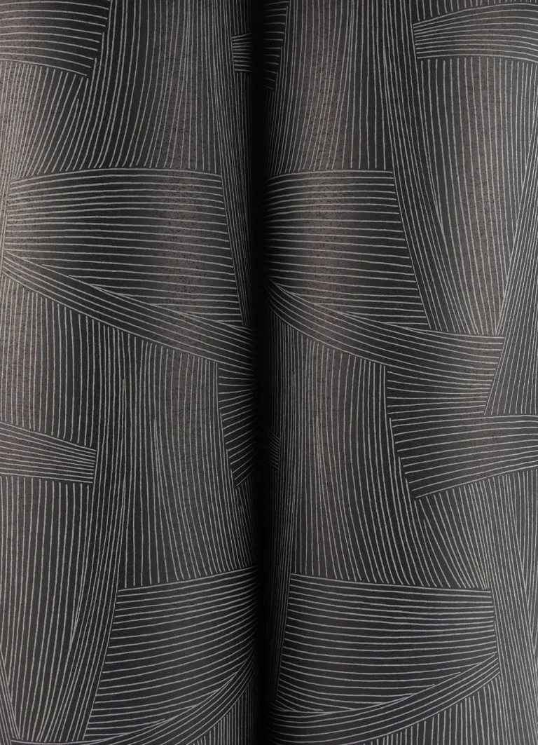 Reid Woven Geometric Wallpaper - Black — Ảnh 7