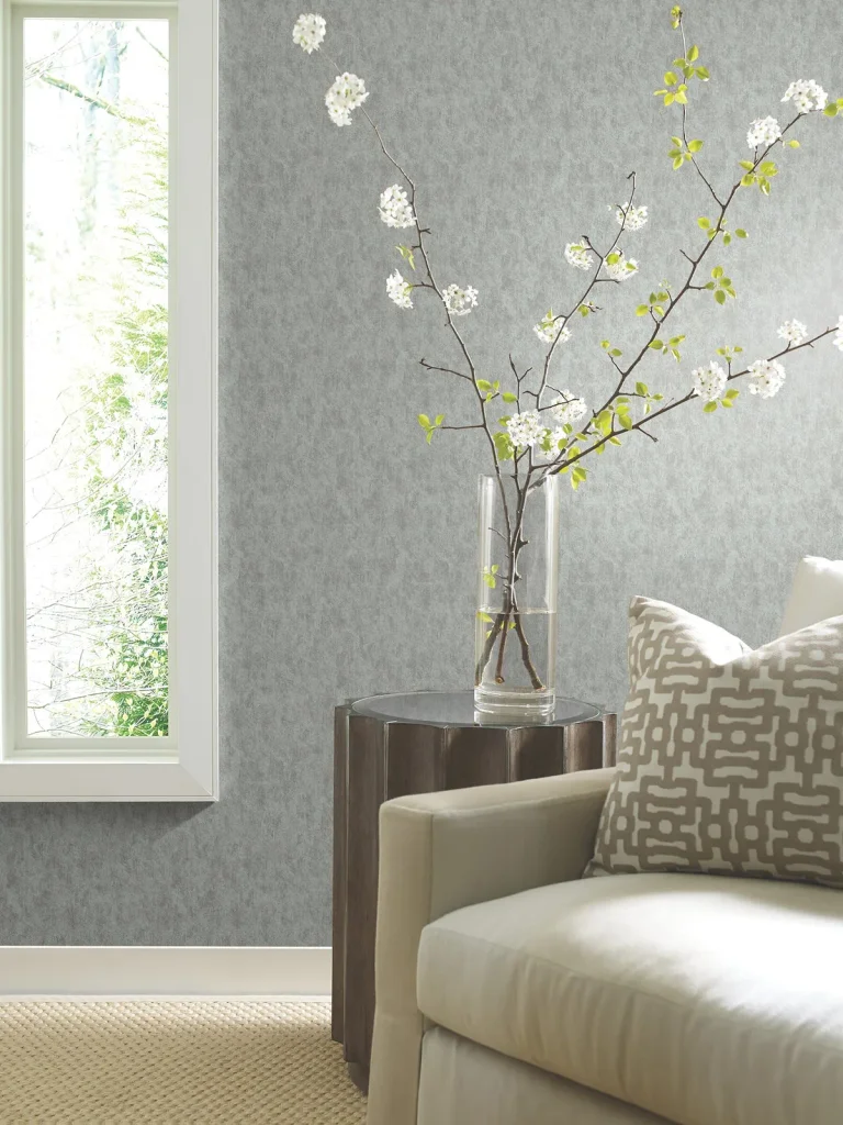 Shimmering Patina Wallpaper - Spa/Silver — Ảnh 3