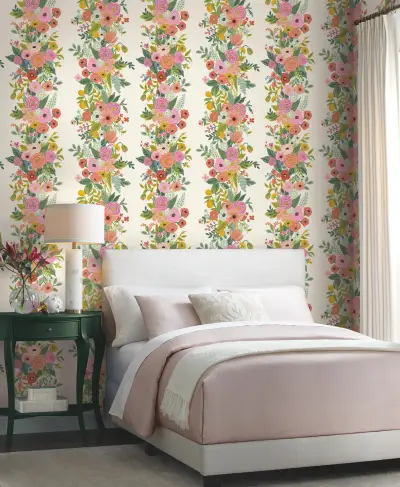 Rifle Paper Co. Garden Party Trellis Wallpaper - Rose Multi